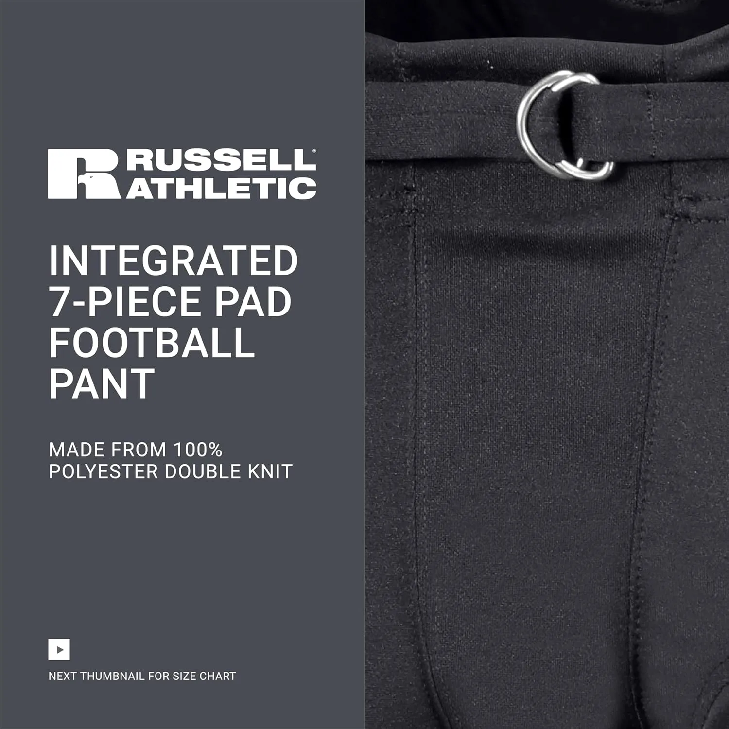 Russell Athletic Men's Integrated 7-Piece Pad Football Pant