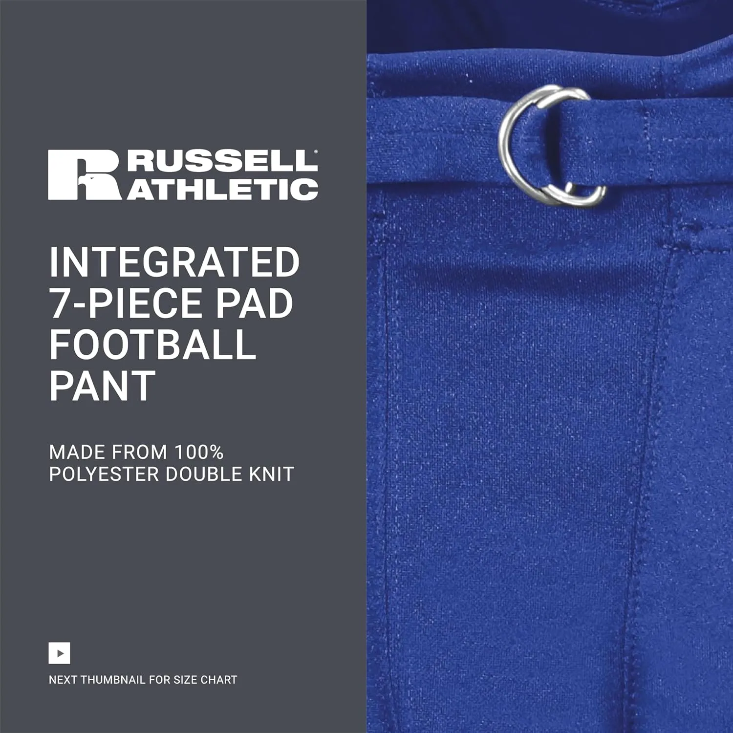 Russell Athletic Men's Integrated 7-Piece Pad Football Pant