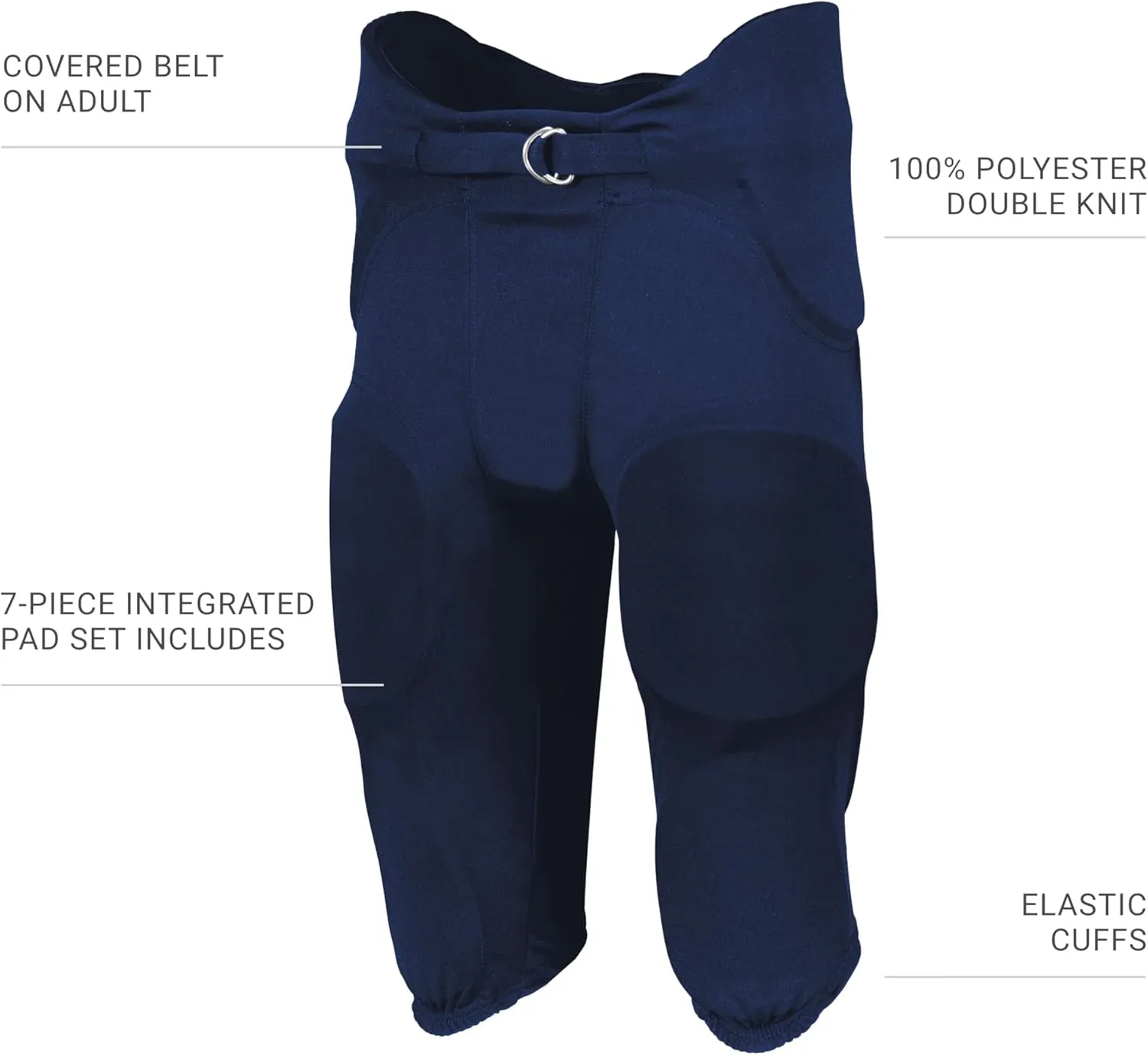 Russell Athletic unisex-adult mens Russell Athletic Integrated 7-piece Pad Football Pant