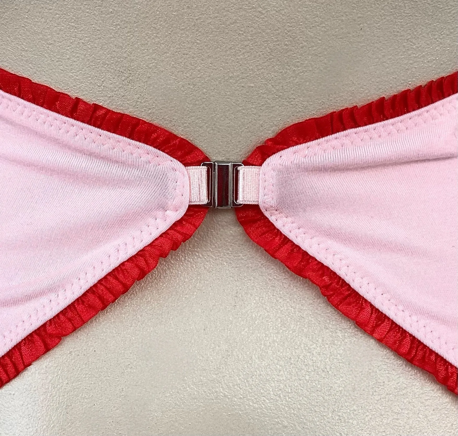 Ruthie garter belt in Petal Pink