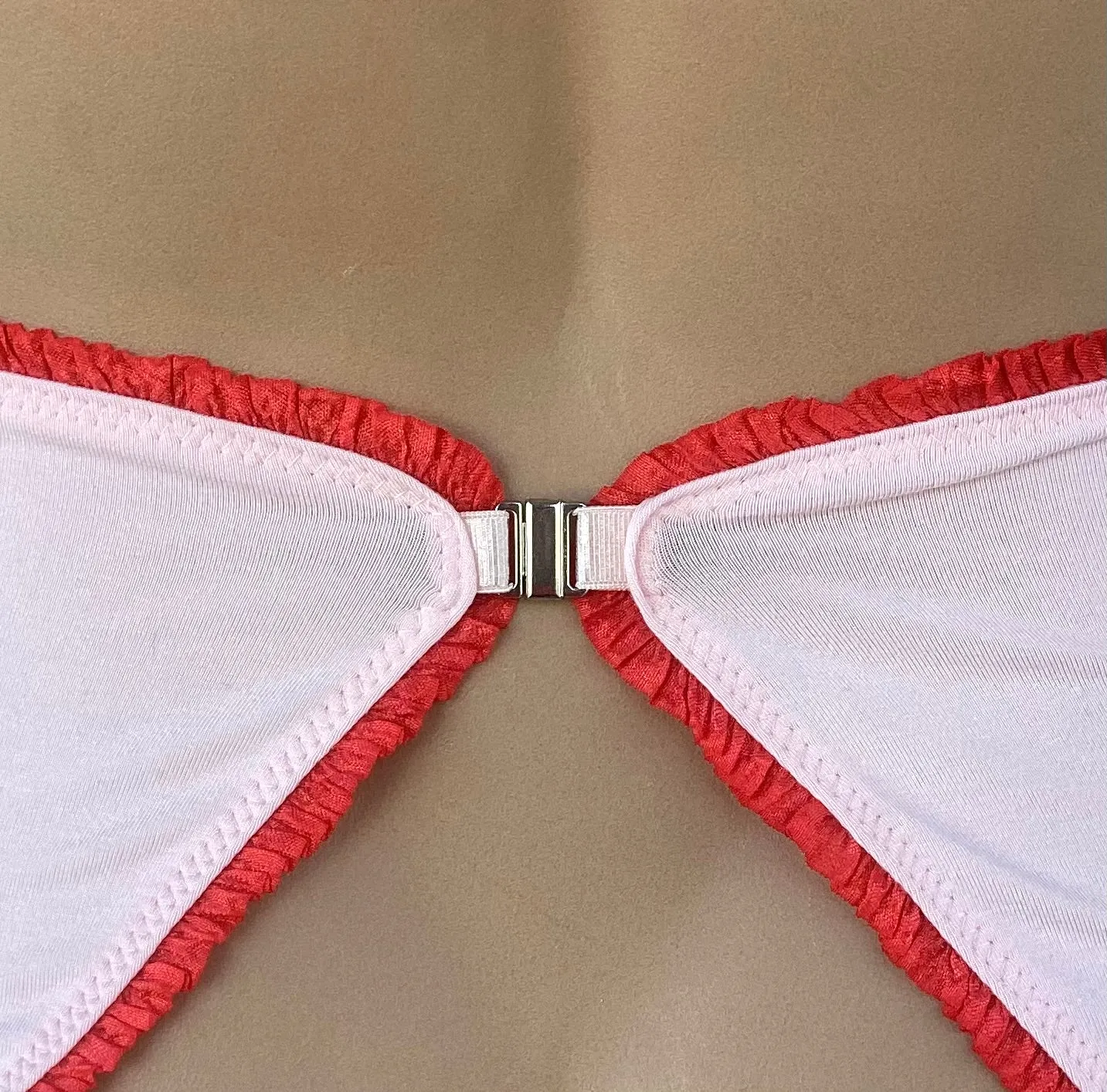Ruthie garter belt in Petal Pink