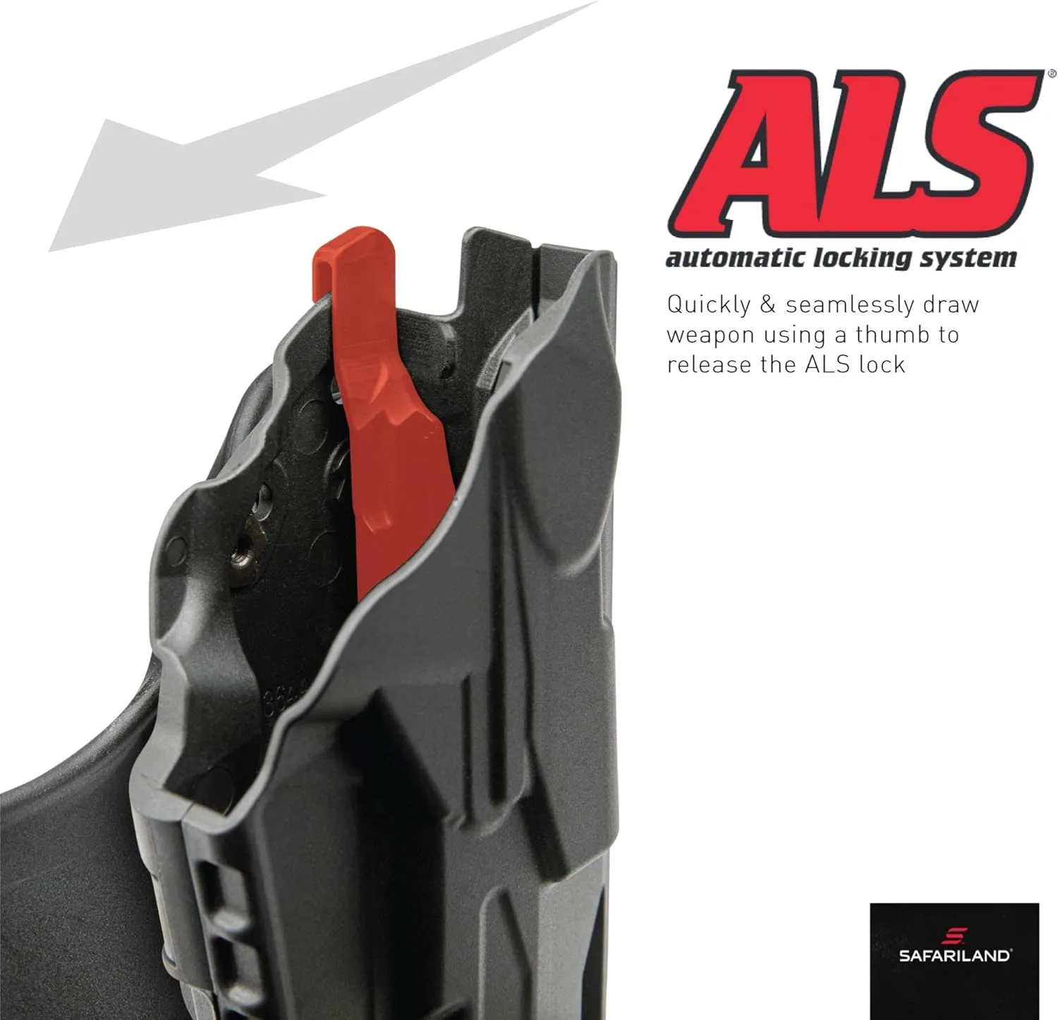Safariland 6378, ALS Paddle and Belt Loop Combo Holster, Right Hand, STX Plain Black, Fits S&W M&P .45 w/ Safety
