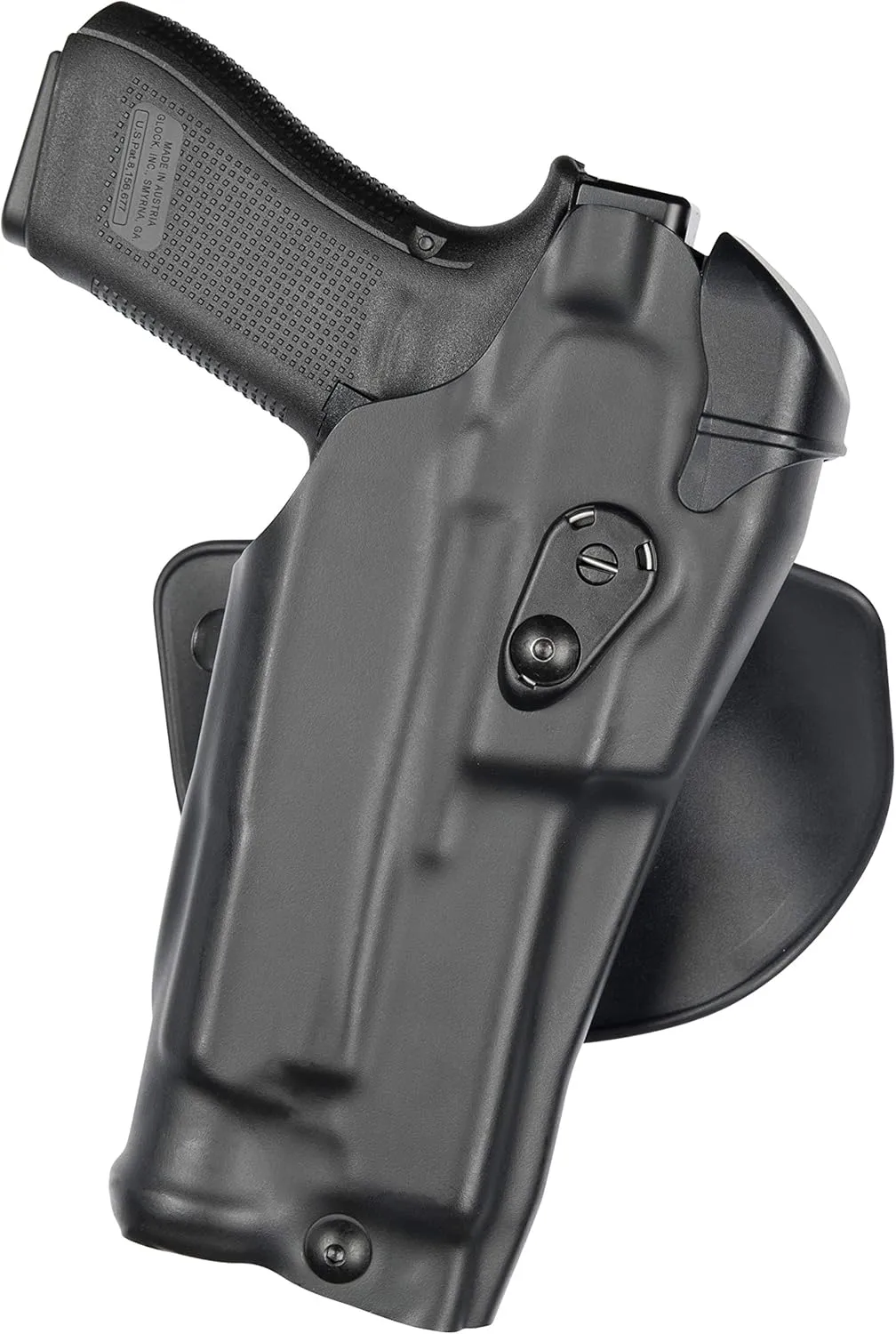 Safariland 6378RDS Automated Locking System Duty Holster, Red Dot Sight Compatible, STX Plain Black, Right Hand, Fits: Glock 17/22 Streamlight TLR 2