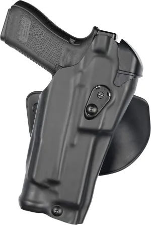 Safariland 6378RDS Automated Locking System Duty Holster, Red Dot Sight Compatible, STX Plain Black, Right Hand, Fits: Glock 17/22 Streamlight TLR 2