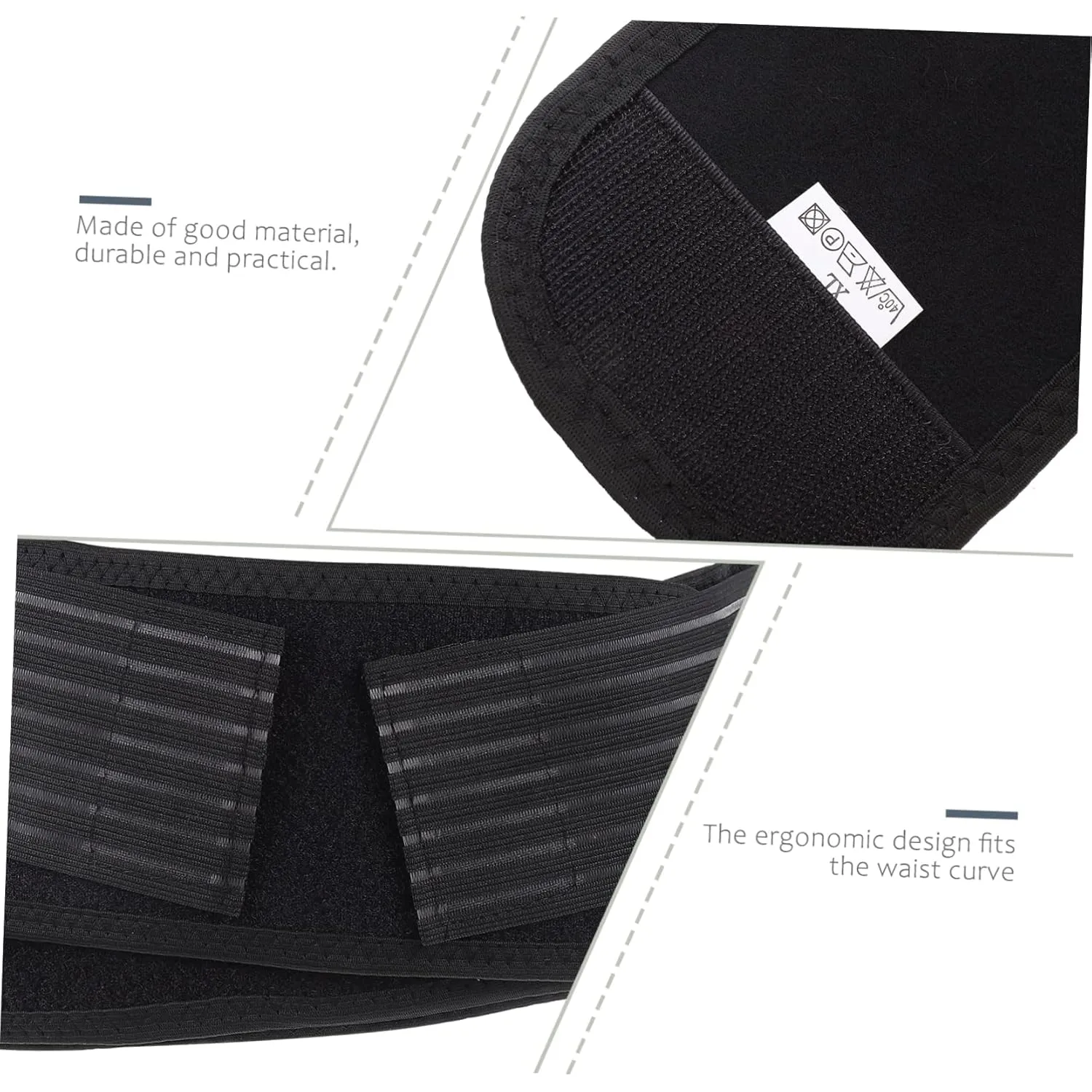 SAFIGLE Ergonomic Heated Brace for Back Self-heating Lumbar Belt Warm Wrap for Men Women
