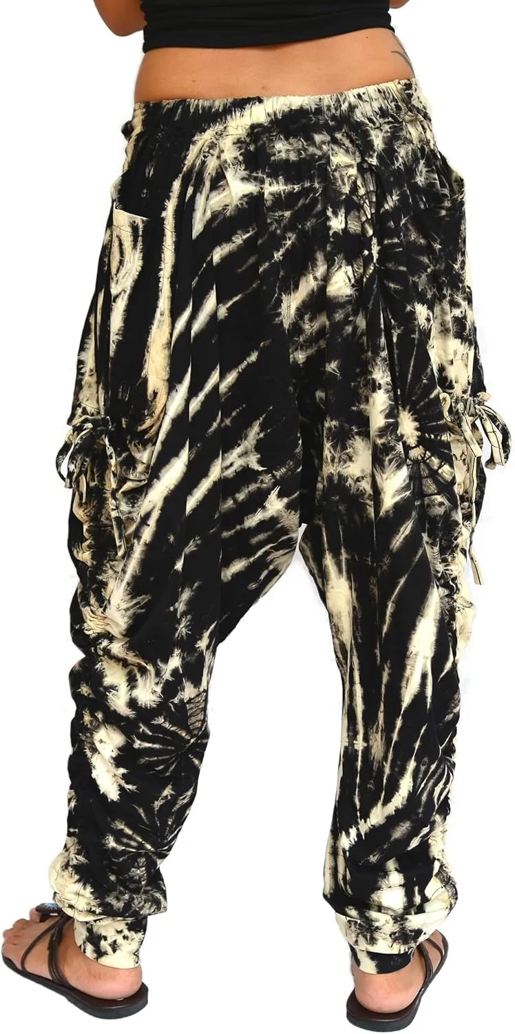 Sakoonee Women Men Baggy Harem Pants Lounge Trousers Palazzo Dhoti Style 2 Pockets Cotton