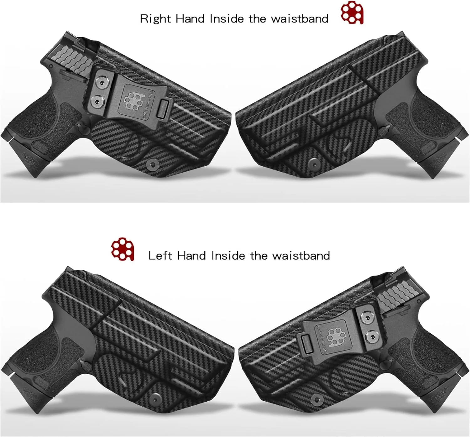 S&W M&P 2.0 Holster IWB Kydex Holster Fit: Smith & Wesson M&P M2.0 3.5/3.6 inch 9mm/.40 Compact/Subcompact Pistol – Inside Waistband Concealed Carry – Adj. Cant & 'Posi-Click' Retention - No Jitter