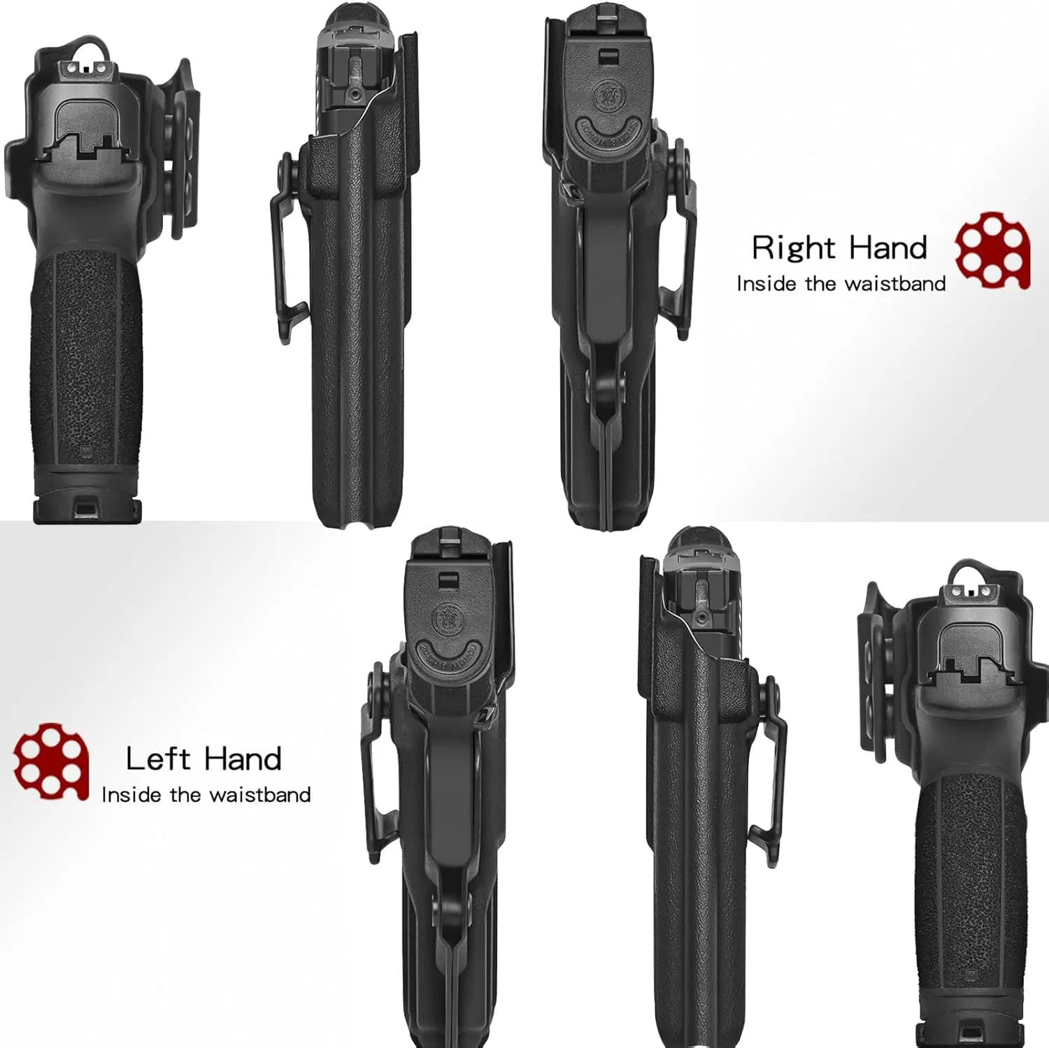 S&W M&P Shield M2.0 Integrated Crimson Trace Holster IWB Kydex Holster Fit: M&P Shield M2.0 with CT Laser 9mm/.40 – Inside Waistband Concealed Carry – Adj. Cant & 'Posi-Click' Retention – US Made