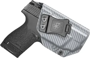 S&W M&P Shield M2.0 Integrated Crimson Trace Holster IWB Kydex Holster Fit: M&P Shield M2.0 with CT Laser 9mm/.40 – Inside Waistband Concealed Carry – Adj. Cant & 'Posi-Click' Retention – US Made
