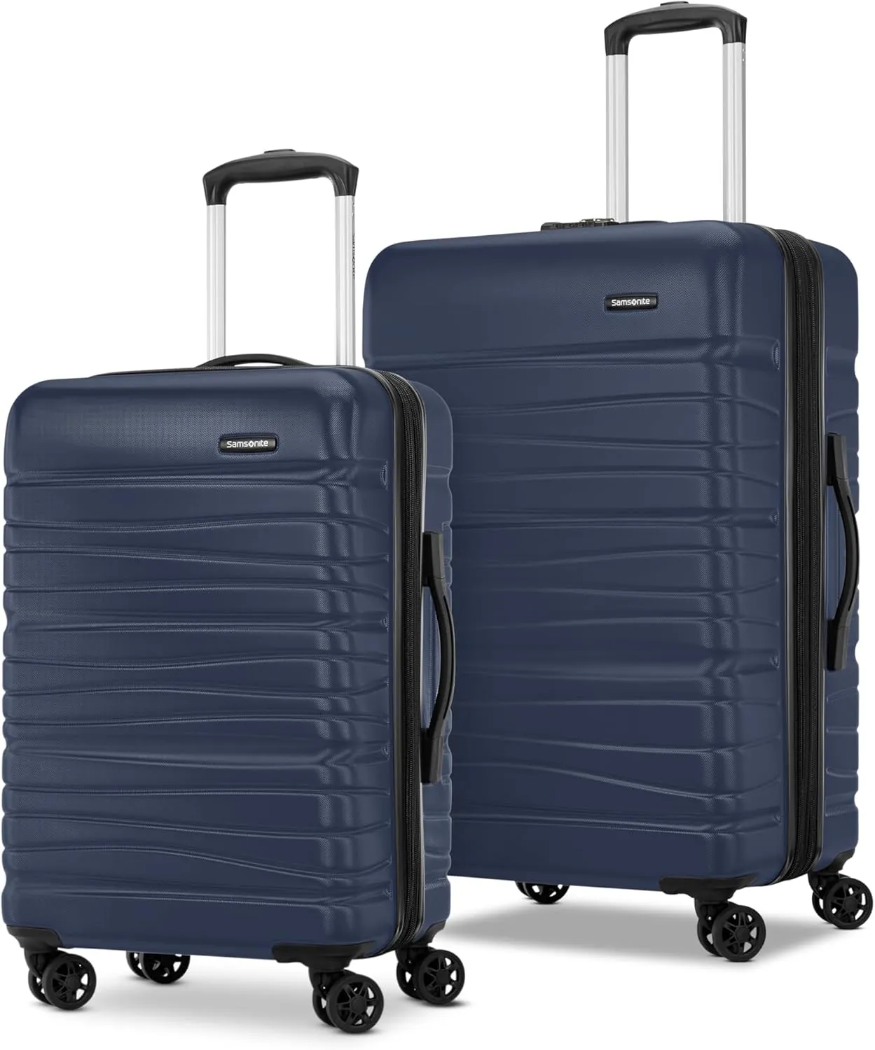 Samsonite Evolve SE Hardside Expandable Luggage with Spinners, Classic Navy, 2PC SET (Carry-on/Medium)
