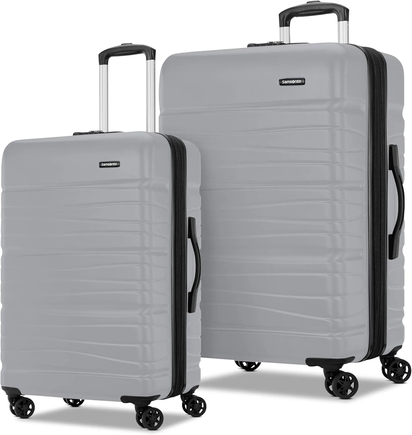 Samsonite Evolve SE Hardside Expandable Luggage with Spinners | Titanium | 2PC SET (Carry-on/Large)