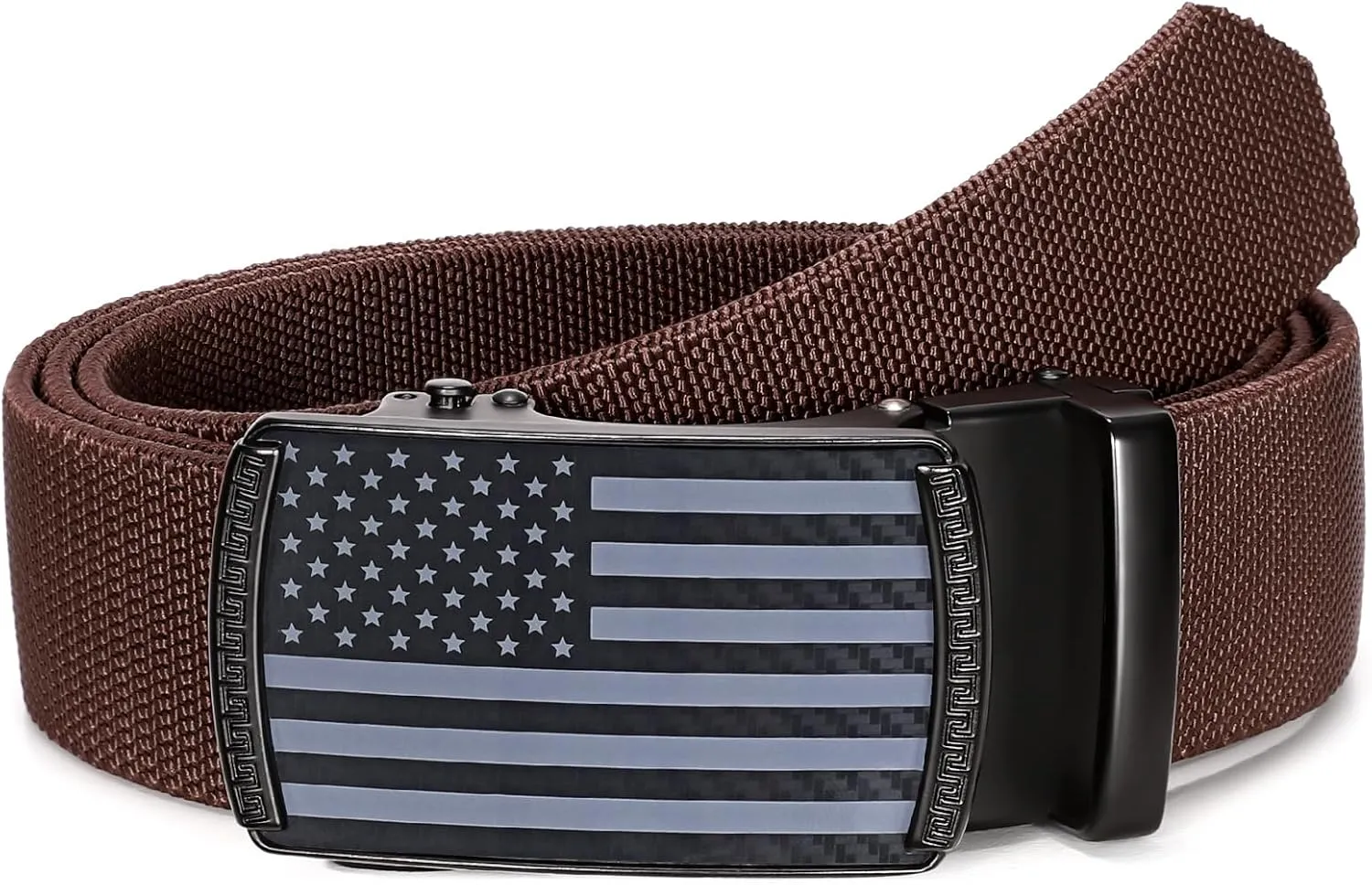 SANSTHS Mens Elastic Stretch Belt Ratchet Nylon Belts for Men Casual Work Jeans Golf Belts