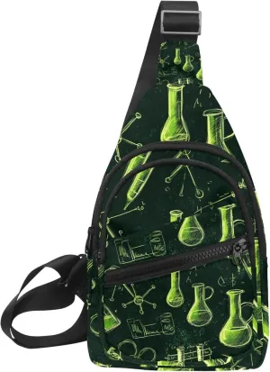 Science icon Crossbody Bag with Adjustable Shoulder Strap, Shoulder Bag for Men and Women Sling Backpack for Travel, Cycling, Work, Sport