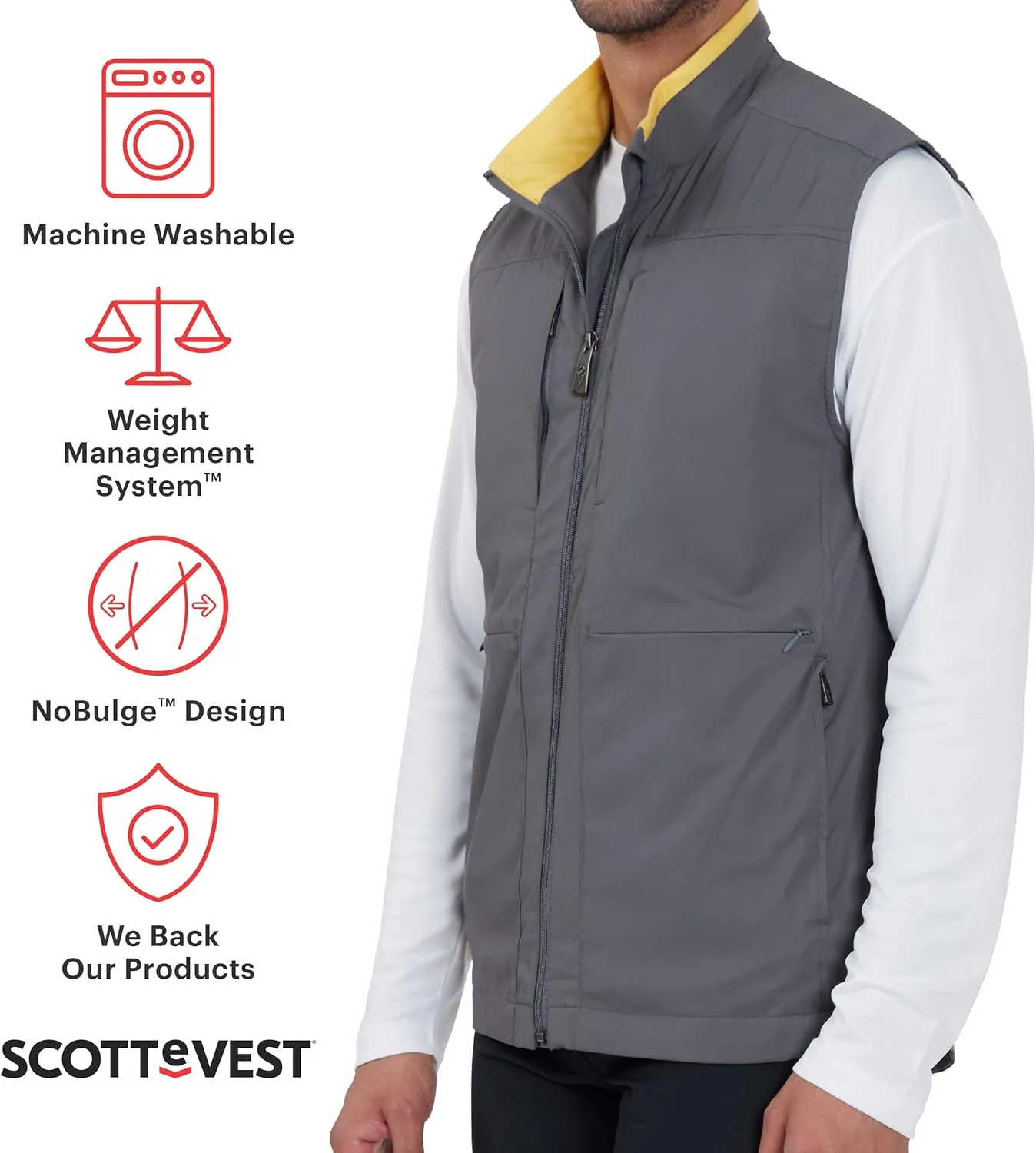 SCOTTeVEST Best Travel Vest for Men - 26 Hidden Pockets - Water Repellent for Travel & More