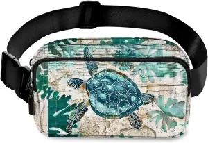 Sea Turtle Fanny Pack for Women Belt Bag Casual Waist Bags for Running Workout Hiking Traveling