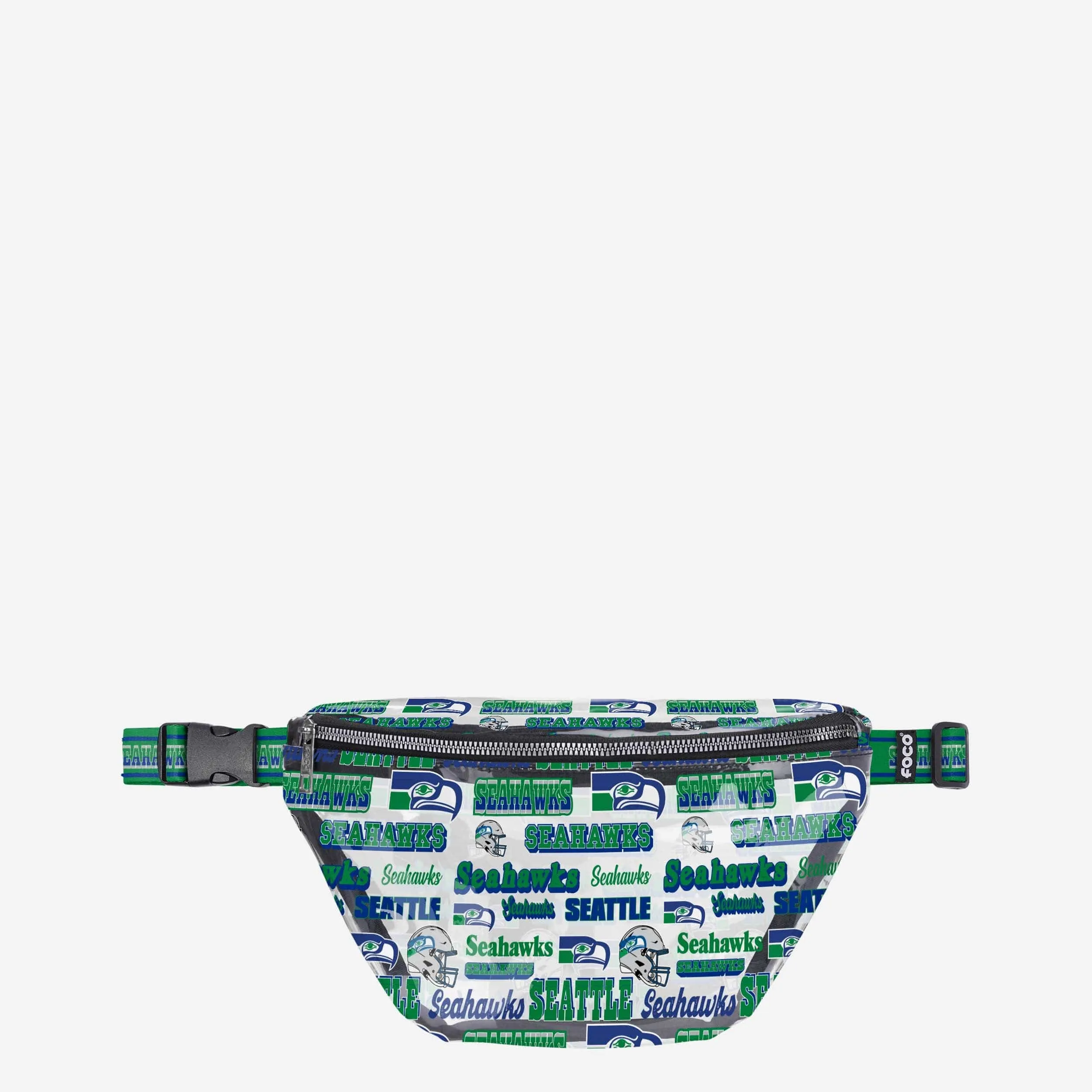 Seattle Seahawks Repeat Retro Print Clear Fanny Pack