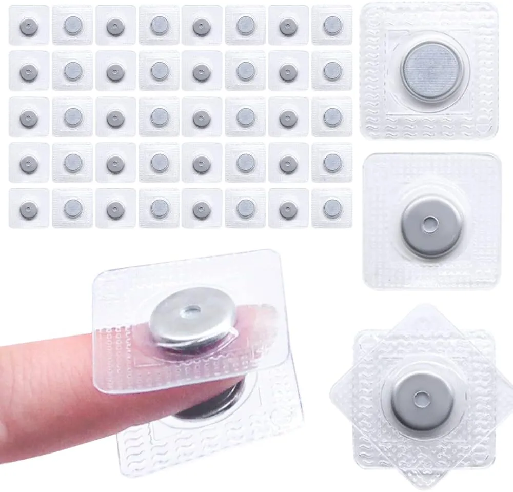 SEMINI Hidden Sew Magnetic Snap Invisible Hidden Sew in PVC Hidden Purse Closure for Fastener Handbag Cloth Clasp DIY Craft Sewing Tools