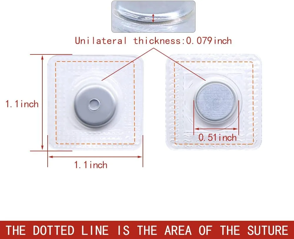 SEMINI Hidden Sew Magnetic Snap Invisible Hidden Sew in PVC Hidden Purse Closure for Fastener Handbag Cloth Clasp DIY Craft Sewing Tools