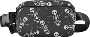 senya Halloween Skeleton Jump Fanny Pack Crossbody Bags for Women Belt Bag Running Waist Bag with Adjustable Strap