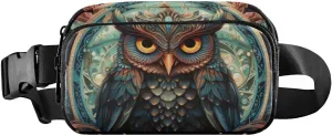 senya Magic Staff Owl Fanny Pack Crossbody Bags for Women Belt Bag Running Waist Bag with Adjustable Strap