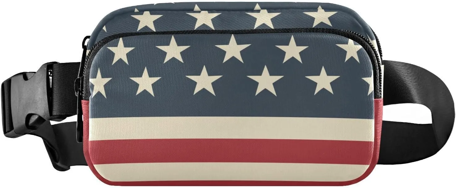 senya Straight National Flag Fanny Pack Crossbody Bags for Women Belt Bag Running Waist Bag with Adjustable Strap
