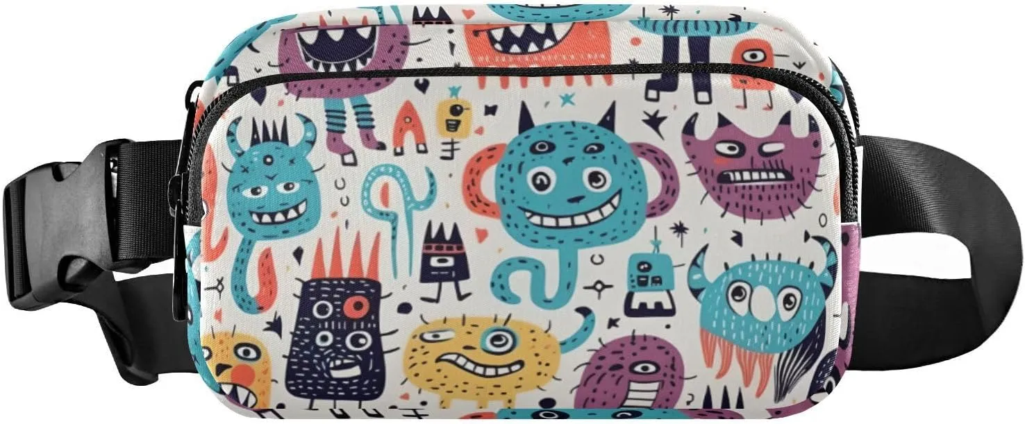 senya Strange Eyes Monster Fanny Pack Crossbody Bags for Women Belt Bag Running Waist Bag with Adjustable Strap