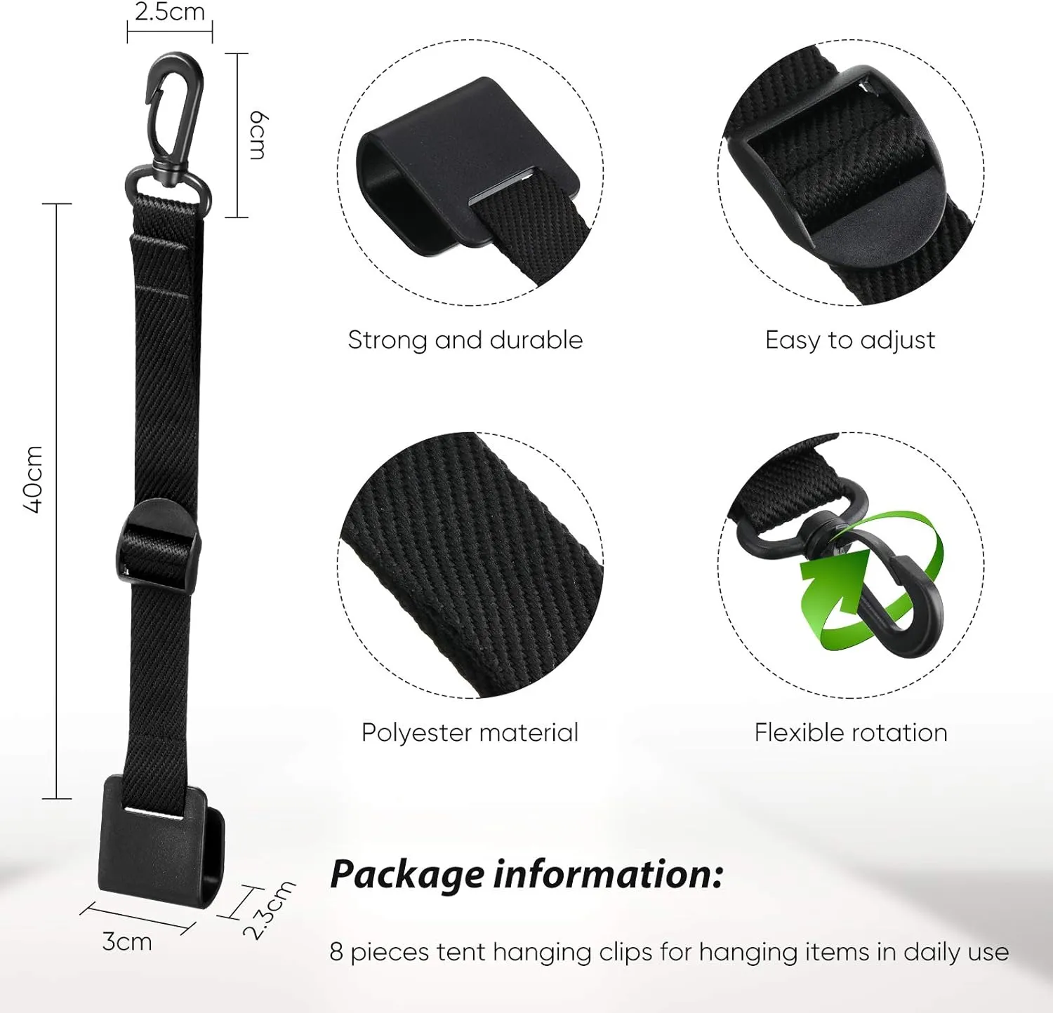 Shappy Canopy Hanging Clips Tent Hanging Clip for Vendor Booth Display Business Exhibitions to Hang Signs, Slogans, Flags, and for Outdoor Camping to Hang Food, Lanterns, Garbage Bags, Towels