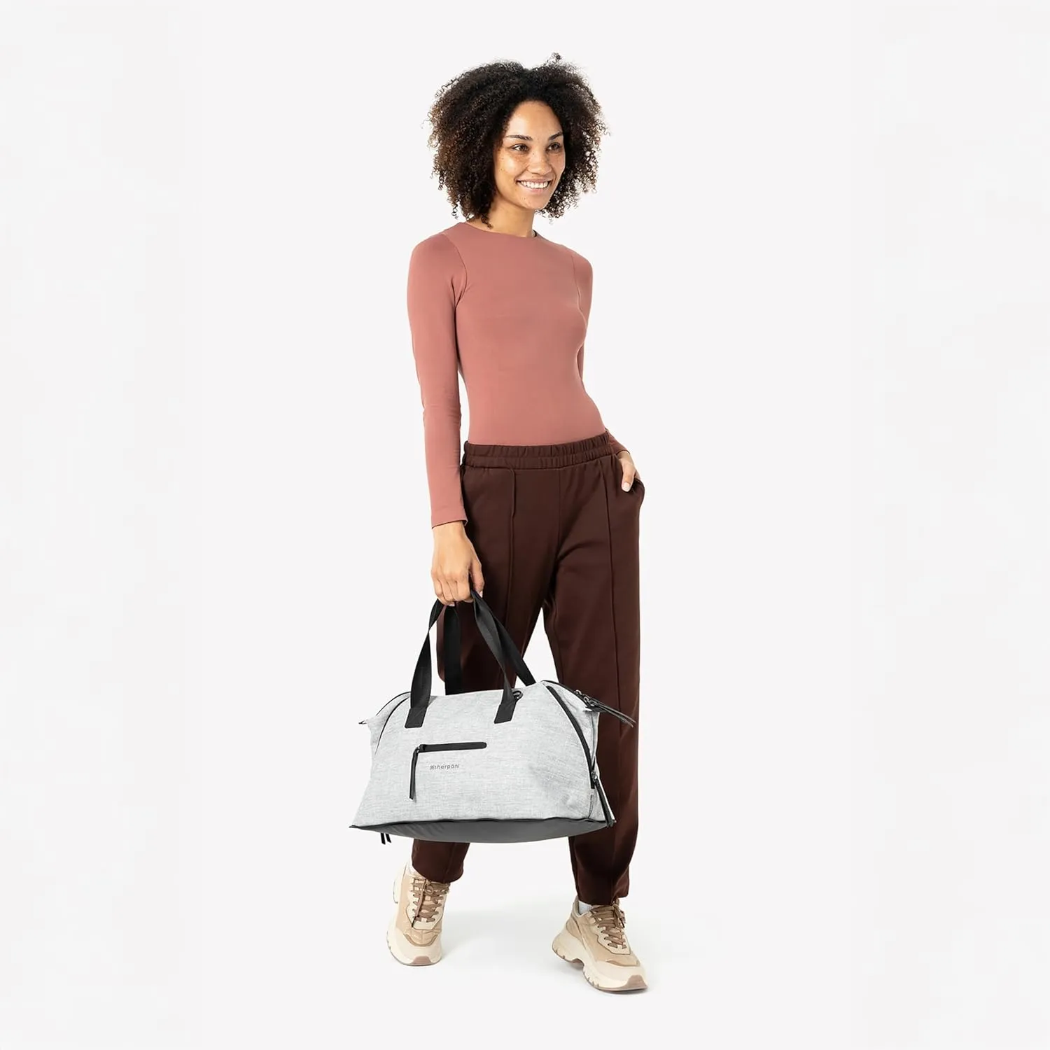 Sherpani Boston, Anti-Theft Weekender Bags,Travel Duffel Bag for Women, Carry On Tote Bag with Removable Shoe Bottom Compartment, Metal Hardware