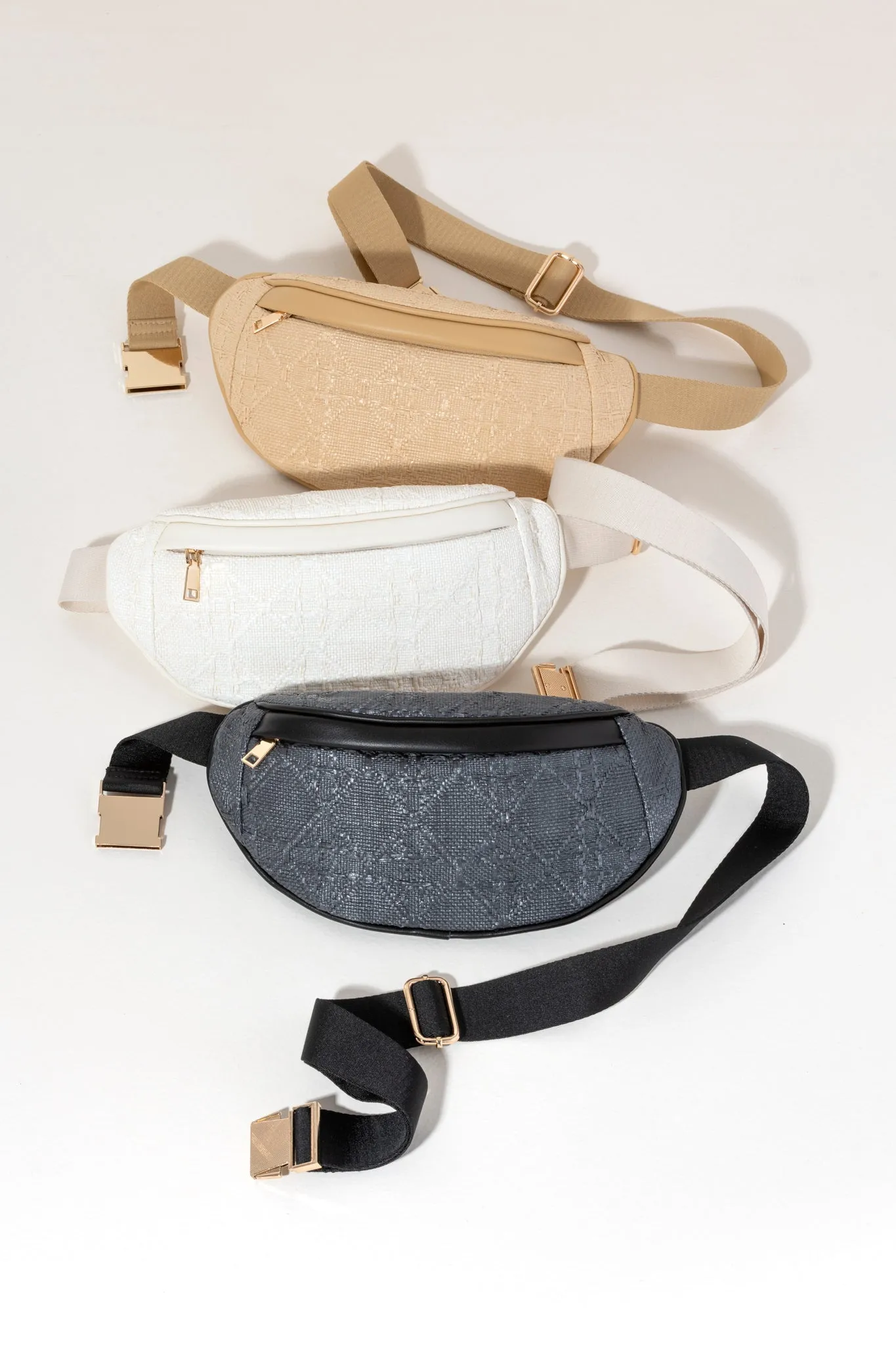 Shiraleah Adrienne Belt Bag, Straw