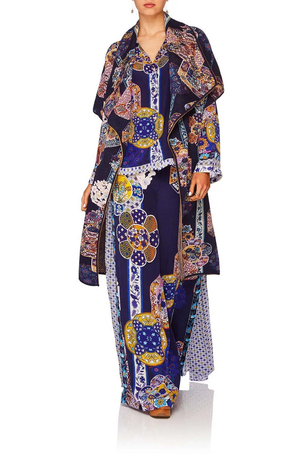 SHORT SLEEVE WRAP KNIT WITH TIE STAR GAZER