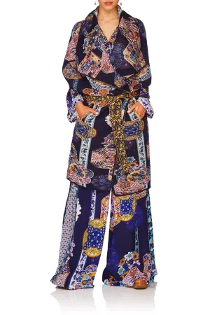 SHORT SLEEVE WRAP KNIT WITH TIE STAR GAZER