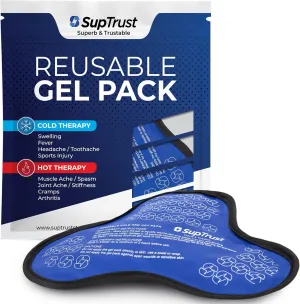 Shoulder Ice Pack for Injuries Reusable: Cold/Hot Therapy Wrap for Rotator Cuff Injuries, Bursitis & Swelling - Gel Ice Pack Reusable Compatible with Suptrust Shoulder Brace for Women and Men