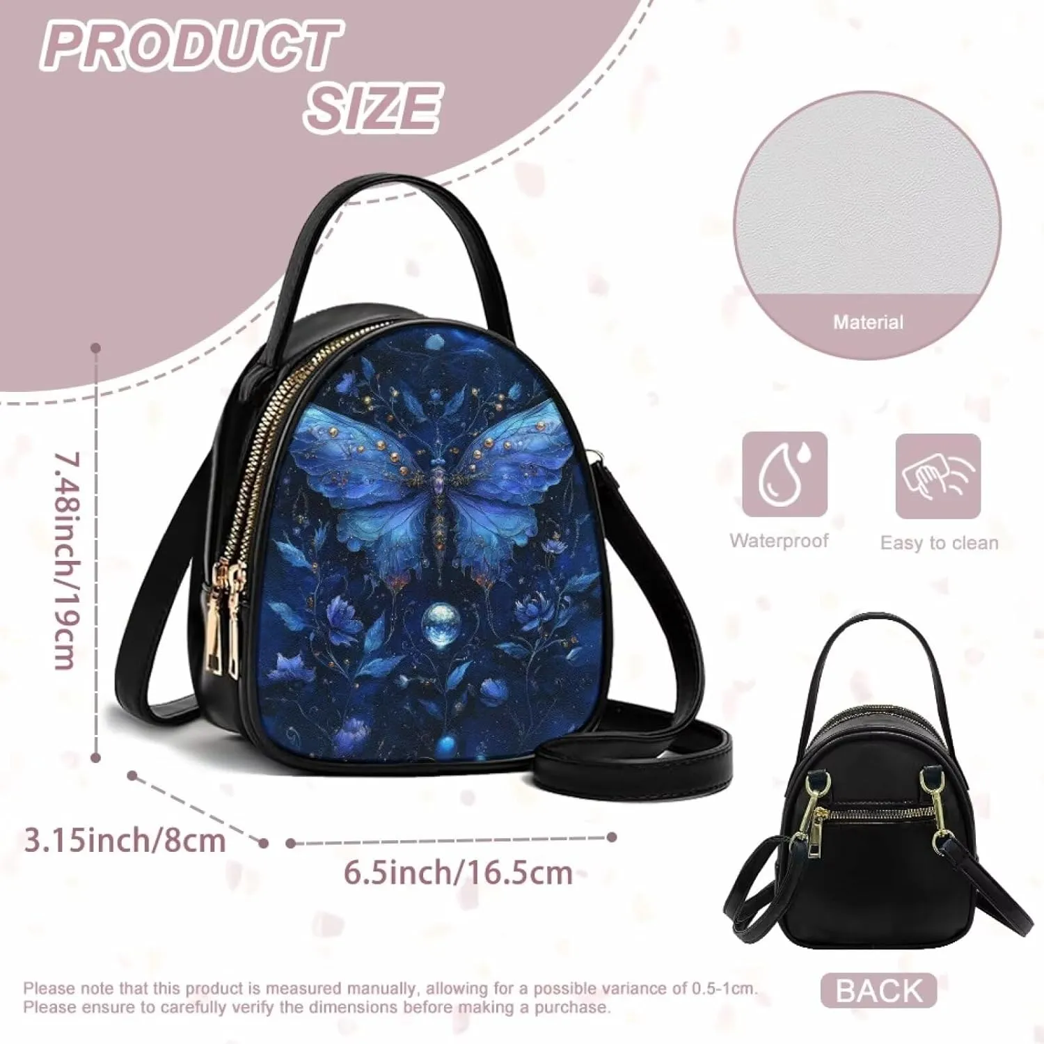 Shoulder Tote Bag for Women Work Double Layer Crossbody Sling Bags for Women Small with Zipper Closure
