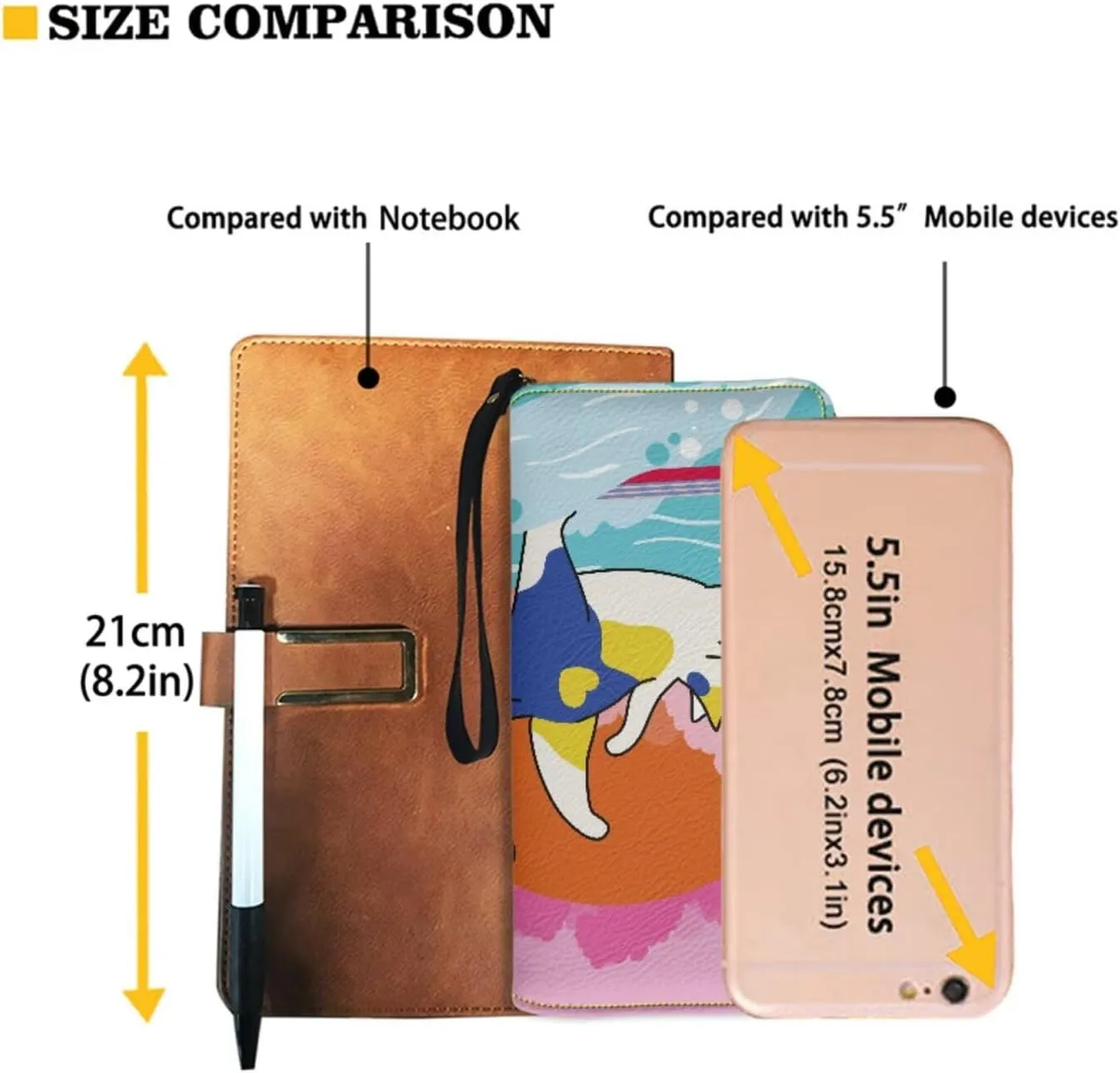 Shoulder Wallet 2Pcs, Leather Shoulder Bags & Belt Wallet with Ribbon Set of 2 Lightweight for Travel & Shopping
