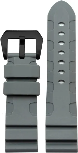 Silicone watchband for PAM111 PAM0061 PAM00682 wristband sport watch strap 24mm bracelet waterproof black accessories belt