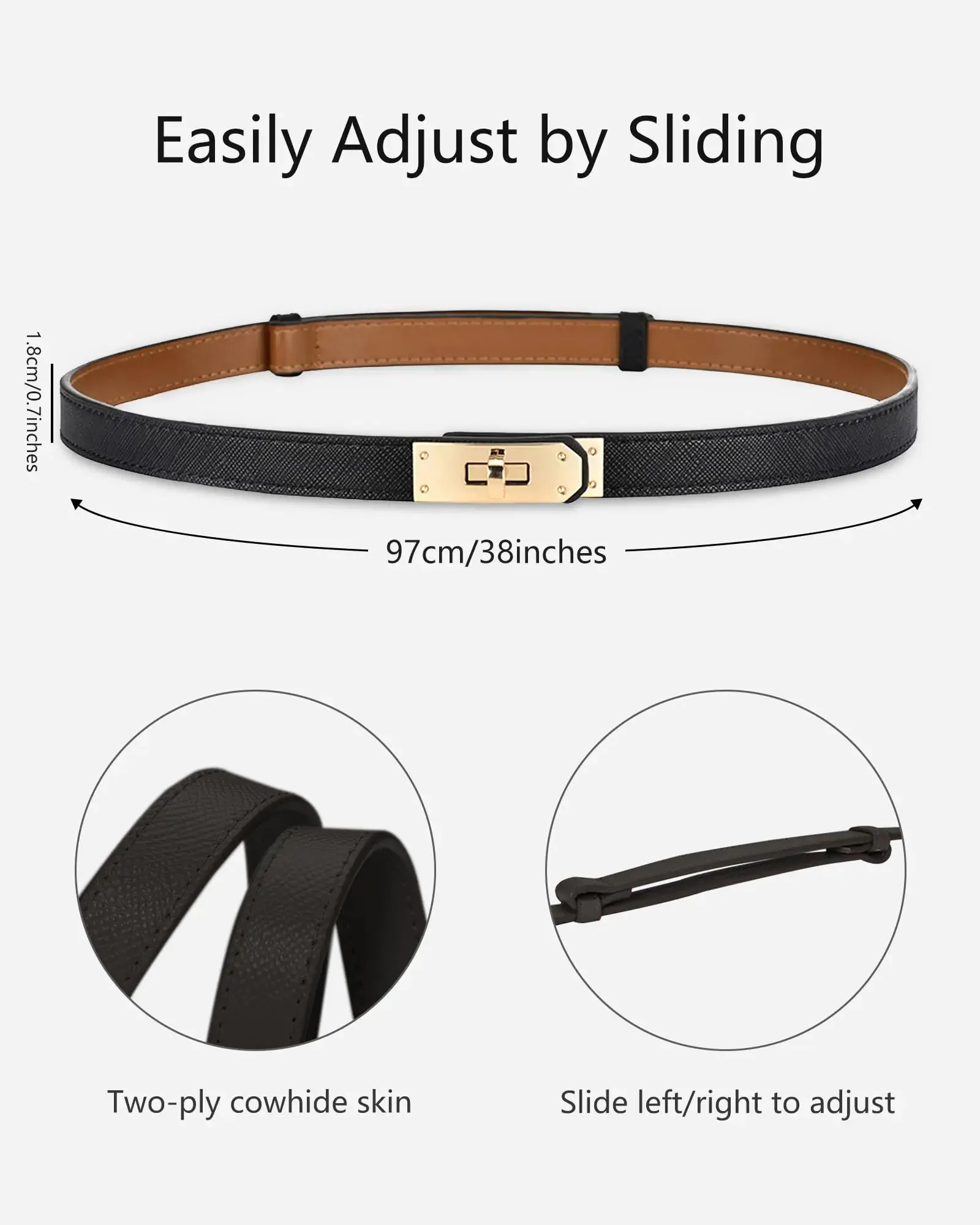 Skinny Leather Belt