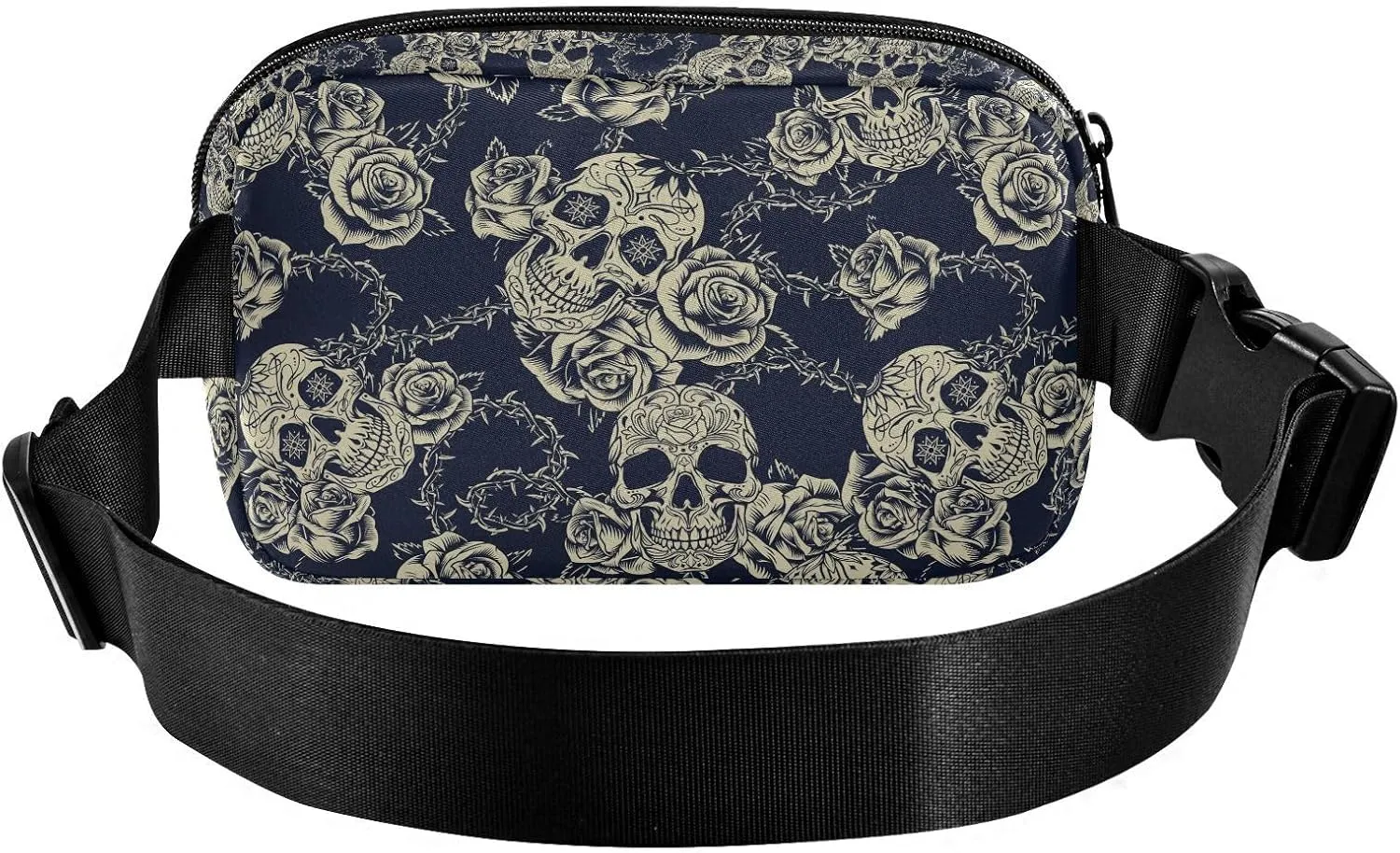 Skull Belt Bag for Women Fanny Pack Travel Waist Bags Lightweight for Traveling Casual Running Hiking Cycling