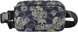 Skull Belt Bag for Women Fanny Pack Travel Waist Bags Lightweight for Traveling Casual Running Hiking Cycling