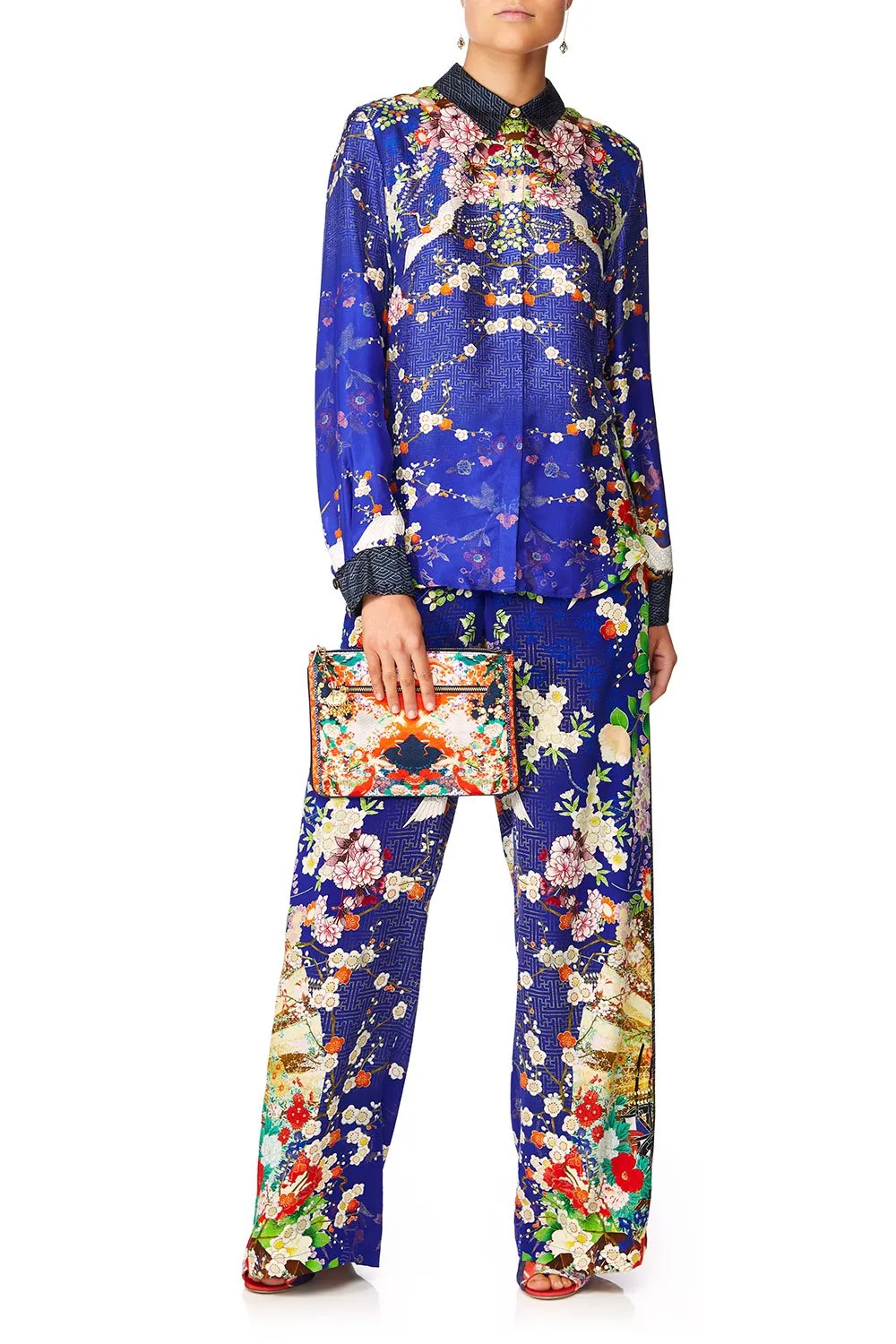 SLIM FIT LONG SLEEVE SHIRT MAIKOS MIDNIGHT