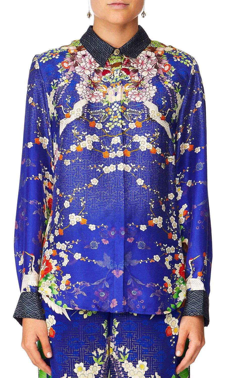 SLIM FIT LONG SLEEVE SHIRT MAIKOS MIDNIGHT