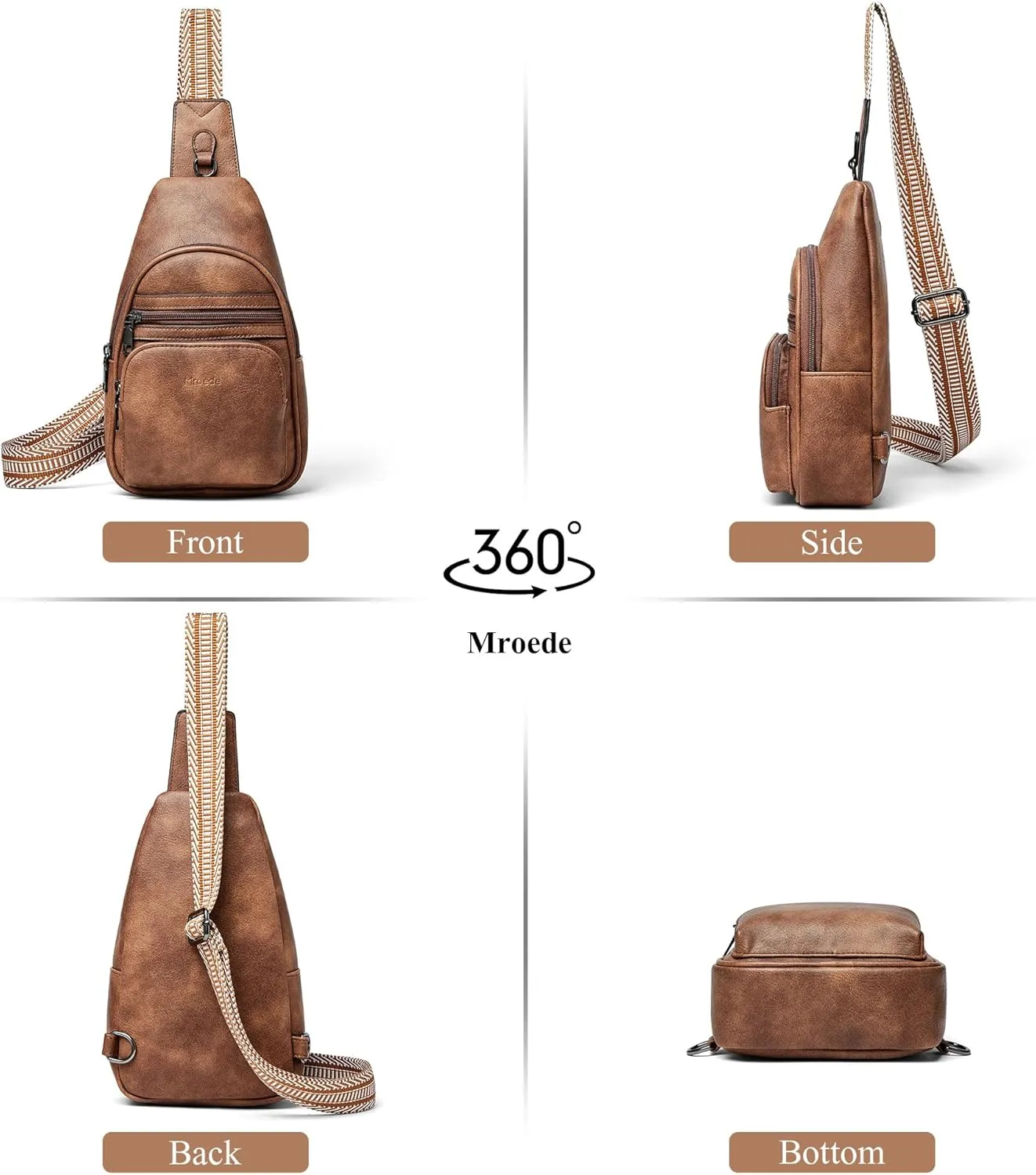 Sling Bag Crossbody Bags for Women Fanny Packs Purse Backpack Casual Daypacks for Travel Work Shopping