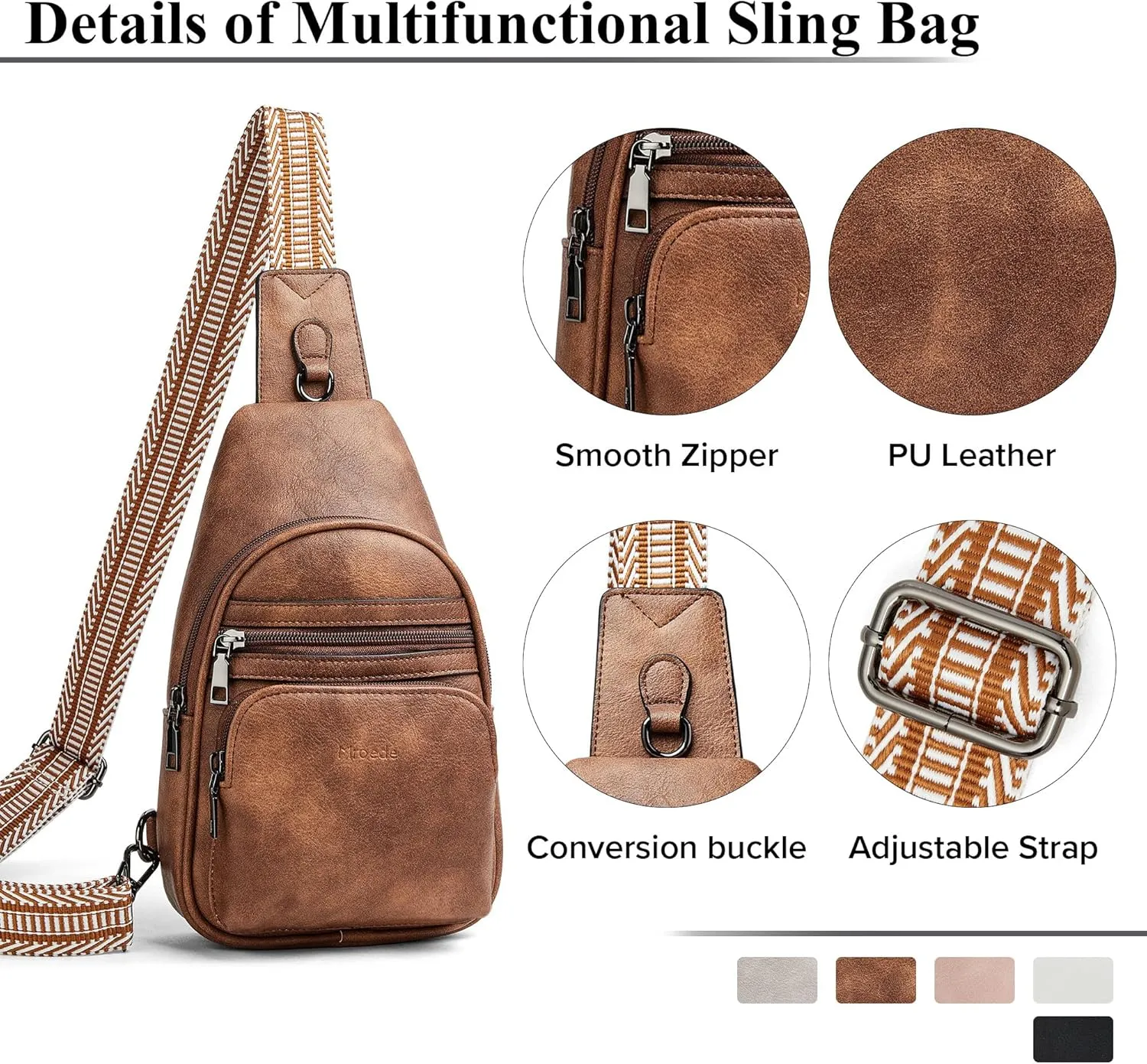 Sling Bag Crossbody Bags for Women Fanny Packs Purse Backpack Casual Daypacks for Travel Work Shopping