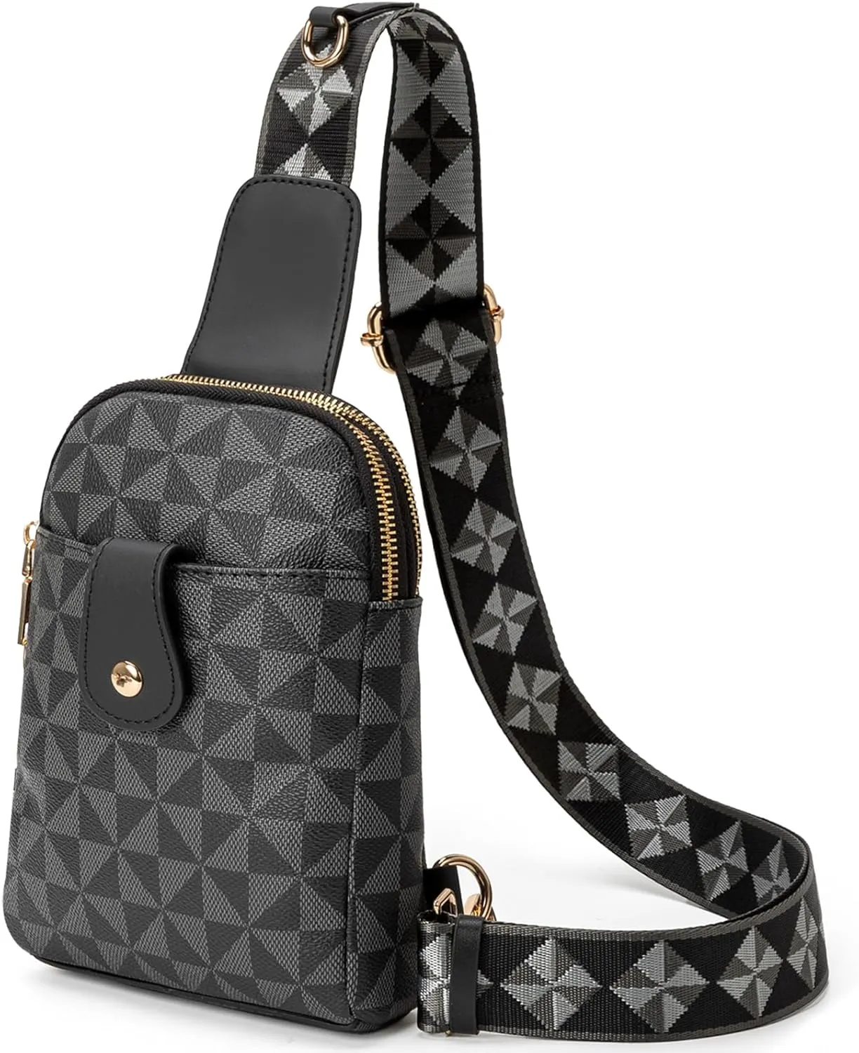 Sling Bag for Women, Crossbody Fanny Pack - Lightweight Chest Bag for Travel, Adjustable Strap & Hidden Pocket