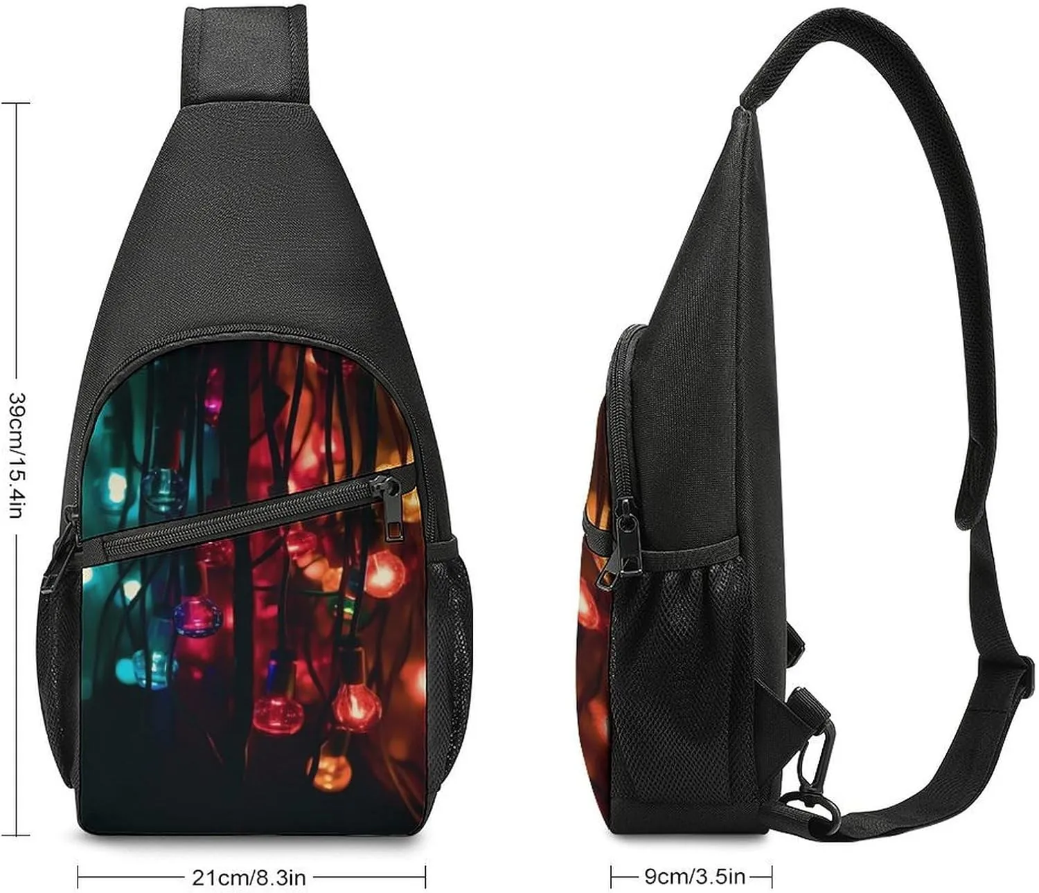 Sling Bag for Women Men Crossbody Bag Chest Bag Boats on Beach Sling Backpack Fanny Packs Travel Hiking Daypack