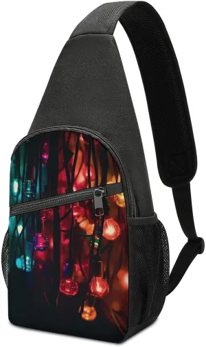 Sling Bag for Women Men Crossbody Bag Chest Bag Boats on Beach Sling Backpack Fanny Packs Travel Hiking Daypack