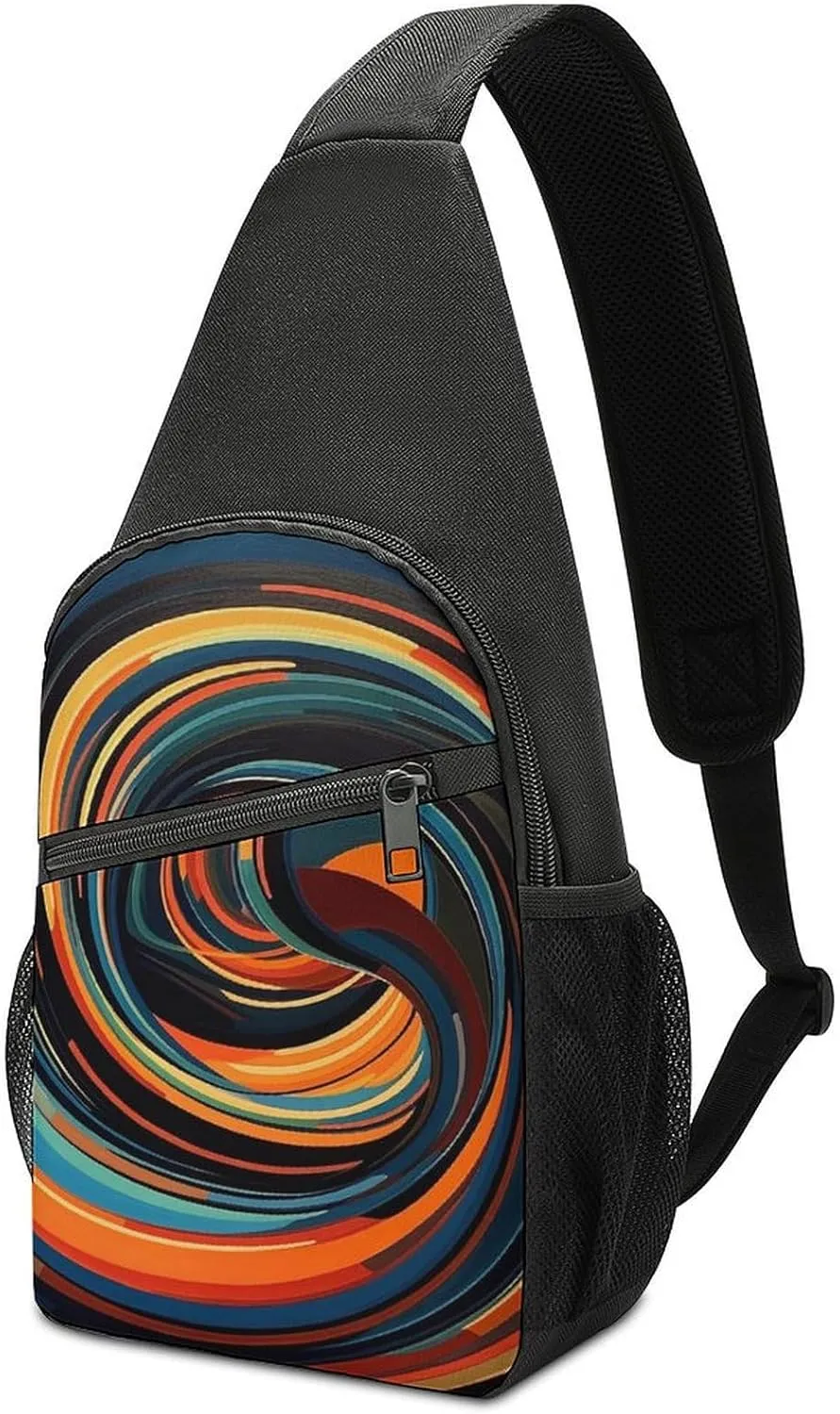 Sling Bag for Women Men Crossbody Bag Chest Bag Colorful Cute Pig Sling Backpack Fanny Packs Travel Hiking Daypack