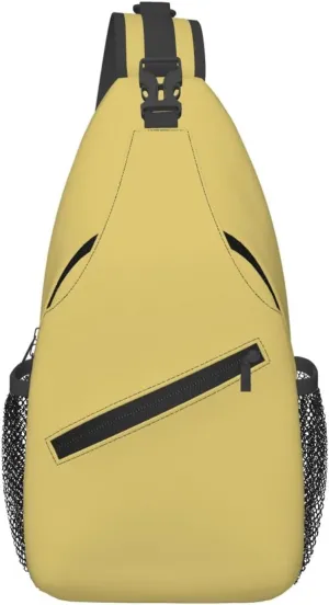 Sling Bag for Women Men Crossbody Bag Sling Backpack Mango Yellow Chest Bag Fanny Packs Hiking Daypack