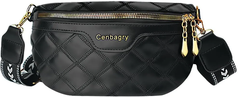 Small Crossbody Bag for Women, Leather Chest Waist Fanny Packs for Women, Fashion Sling Purse Shoulder Bag for women, Causal Chest Bum Bag for Travel Sport Leisure