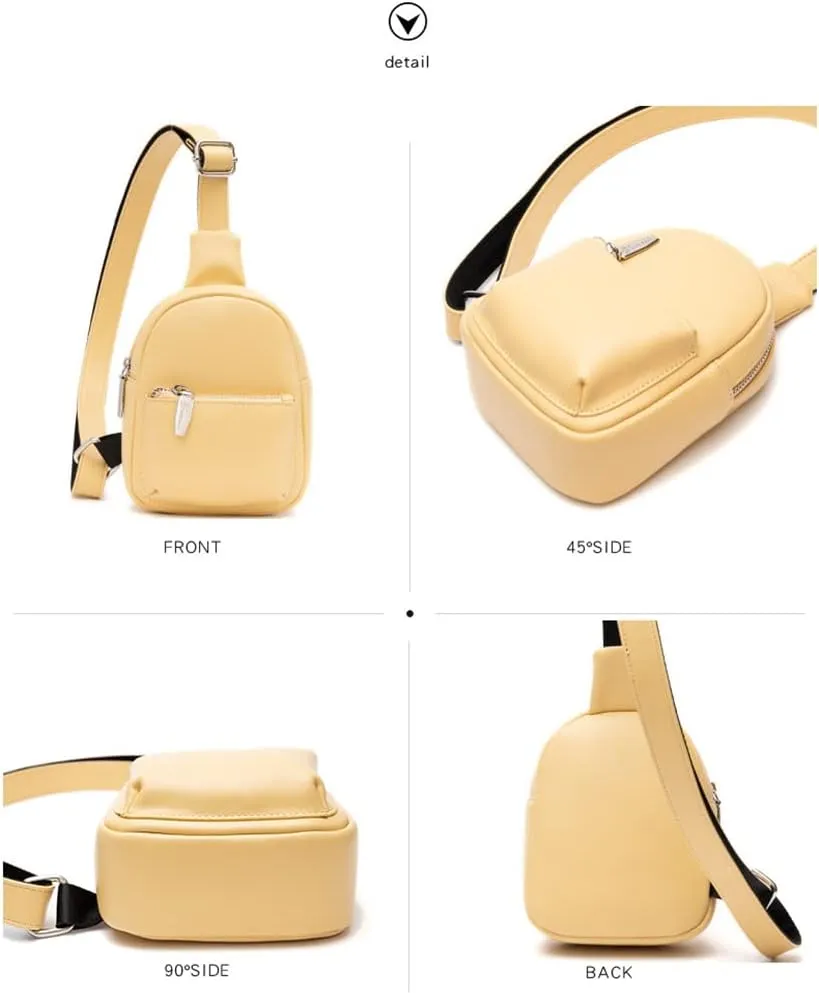 Small Crossbody Sling Bag for Women Teen Girls, Fanny Packs Leather Purses Shoulder Chest Bag