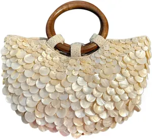 Small Shell Beaded Clutch Summer Beach Bags Shell Purses Handmade Sequin Evening Bag Seashell Clutch Purse